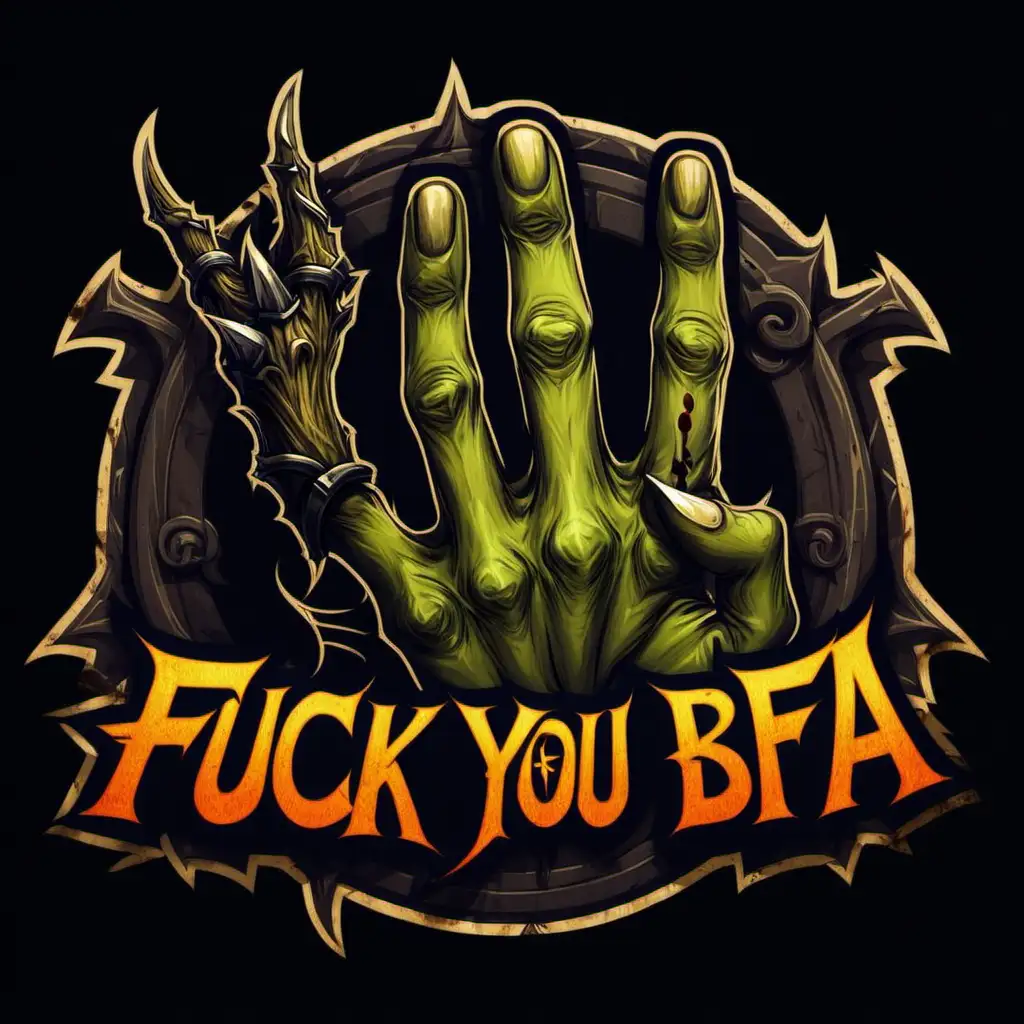 Logo "Fuck you BFA",Stinkefinger
