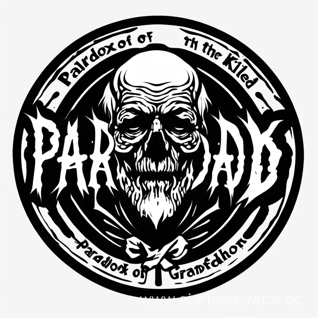 Логотип, парадокс убитого дедушки, мертвая голова старика