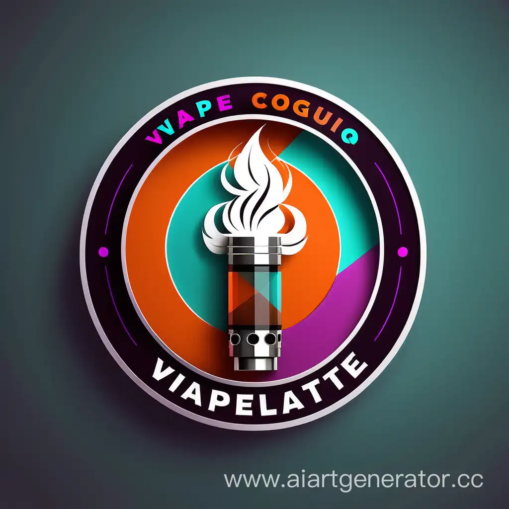 Vibrant-Round-Frame-Vape-Logo-for-Electronic-Cigarette-Store-SP