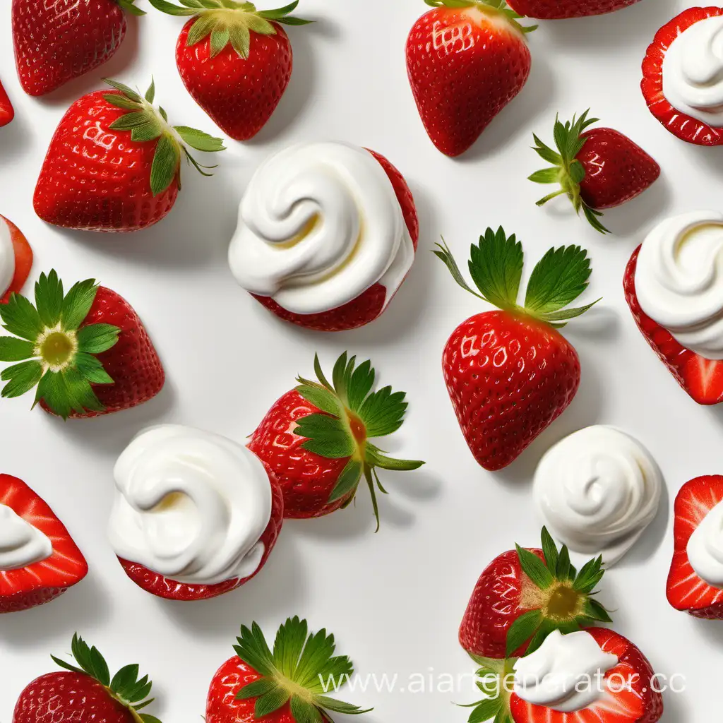 Delicious-Strawberries-with-Cream-Tempting-Dessert-Delight