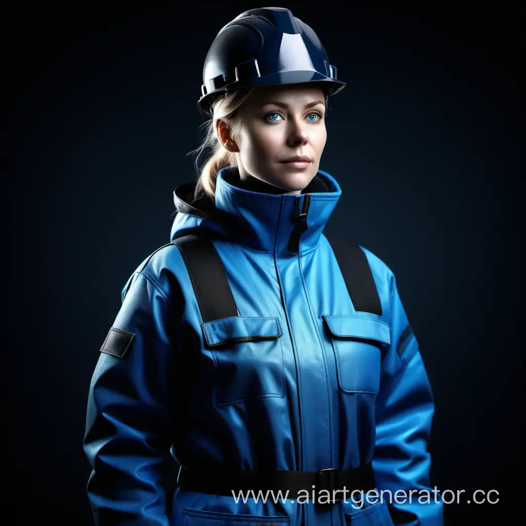 beautiful highly insulated workwear scandinavian worker black blue front profile full length view.
cinematic, beautiful, elegant, atmospheric，RAW Photo, dynamic composition, G-Master Lens, Photorealistic, Hyperrealistic, Hyperdetailed, natural light, soft lighting, masterpiece, best quality, ultra realistic, 8k, Intricate, High Detail in julie bell style