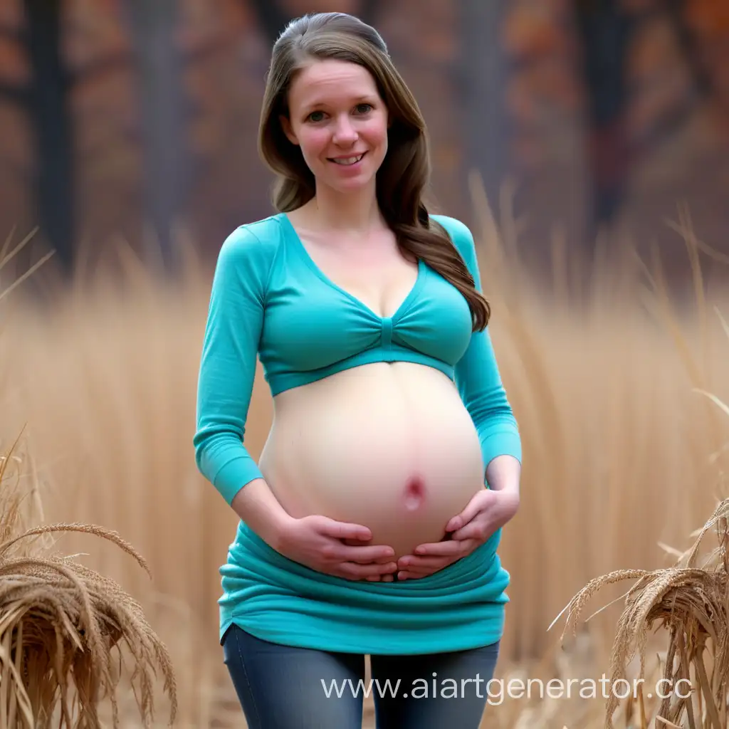 Expectant-Mother-Embracing-Pregnancy-Joy