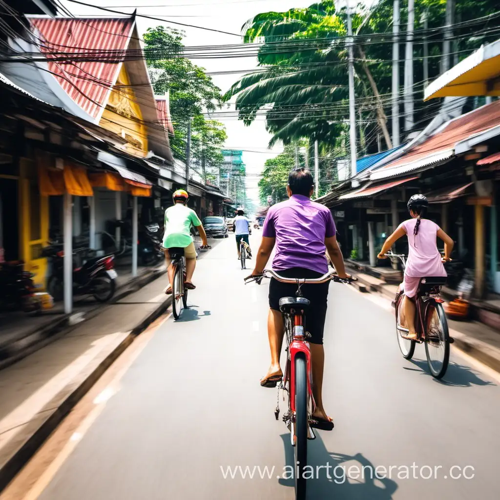 Велосипедная прогулка по Тайландскому городу