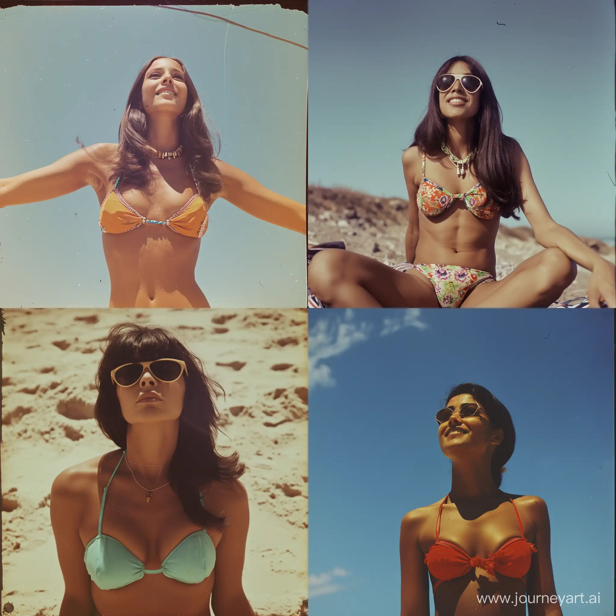 joan baez in bikini, 1964, color, 35mm
