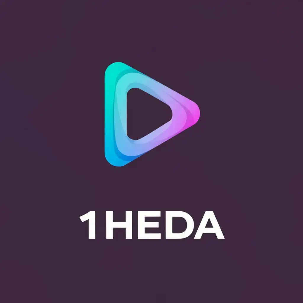 a logo design,with the text "1 heda", main symbol:movies free download purple,Moderate,be used in Internet industry,clear background