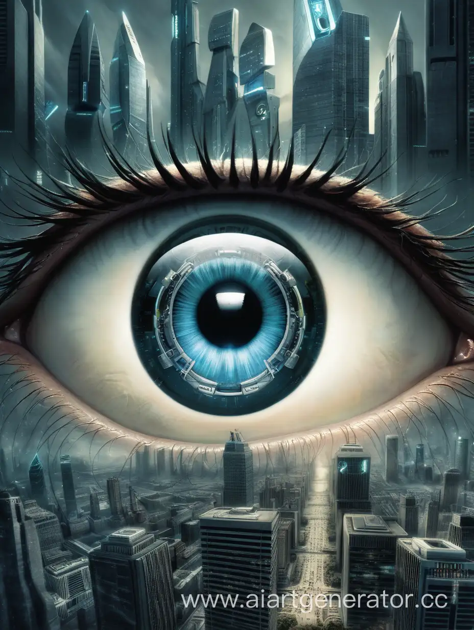 Dystopian-Vision-Ominous-Eye-Graces-Futuristic-Book-Cover