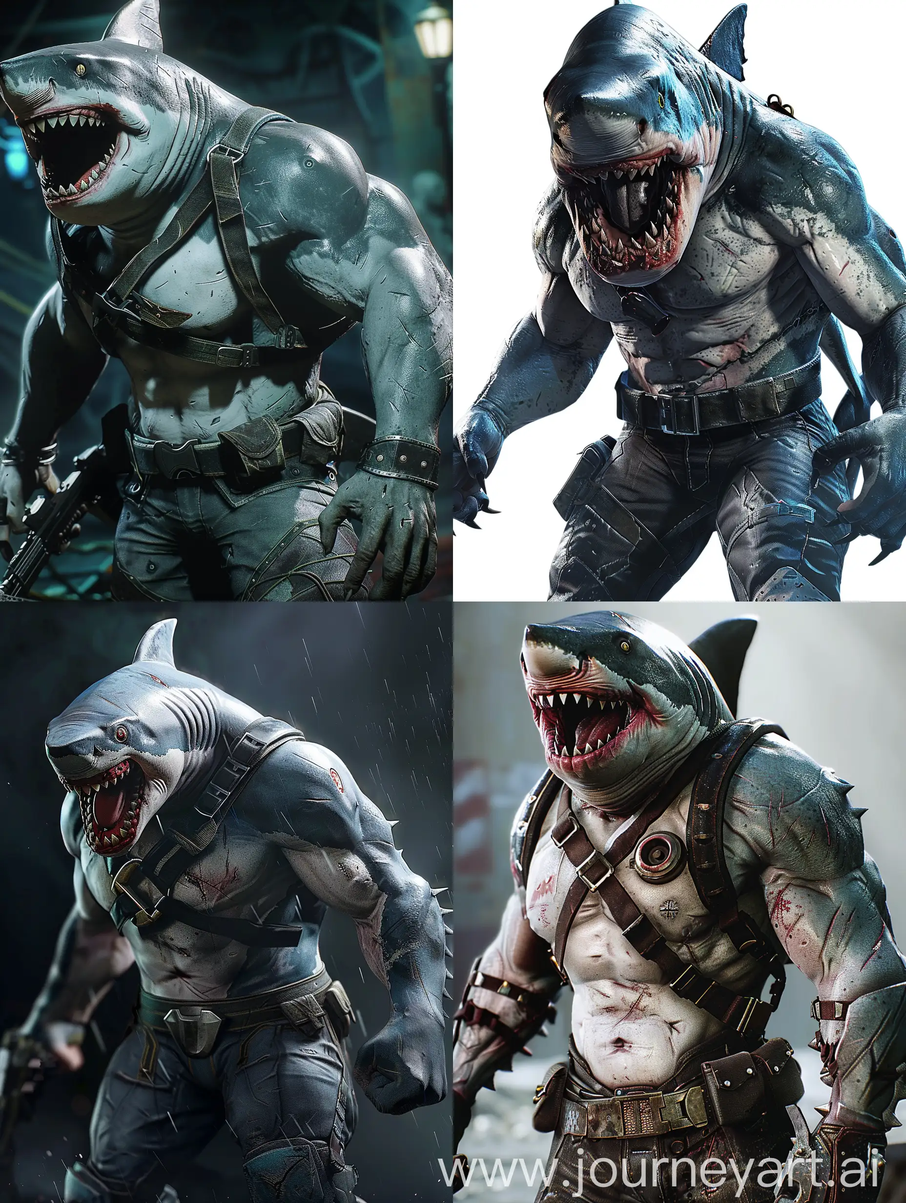 Menacing-King-Shark-in-Suicide-Squad-Game-Art