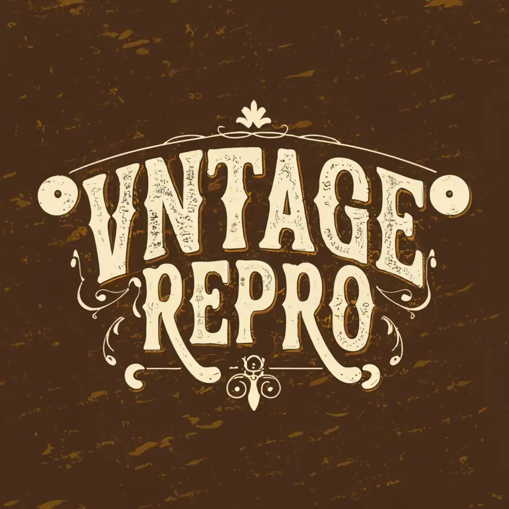 logo, stain, with the text "Vintage Repro", typography