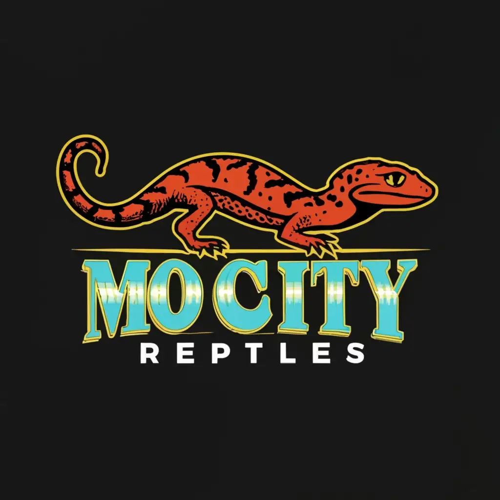 a logo design,with the text "Mo City Reptiles", main symbol:Lizard,complex,be used in Animals Pets industry,clear background
