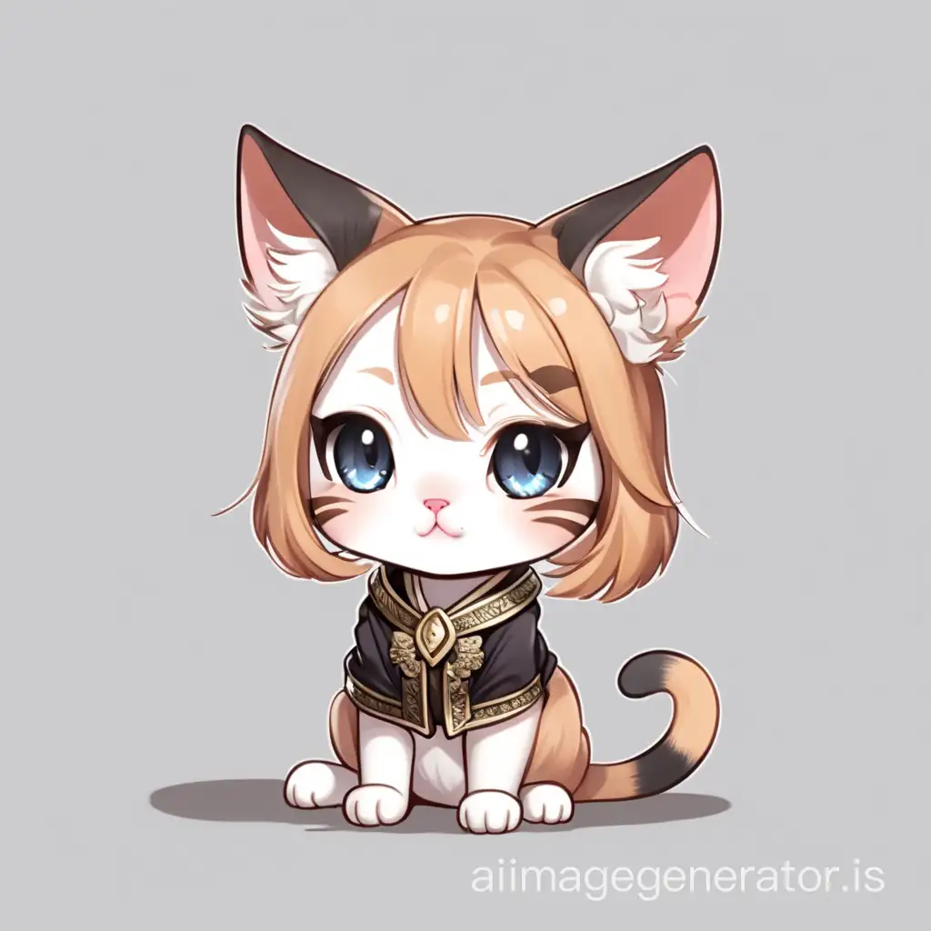 chibi cat female animal