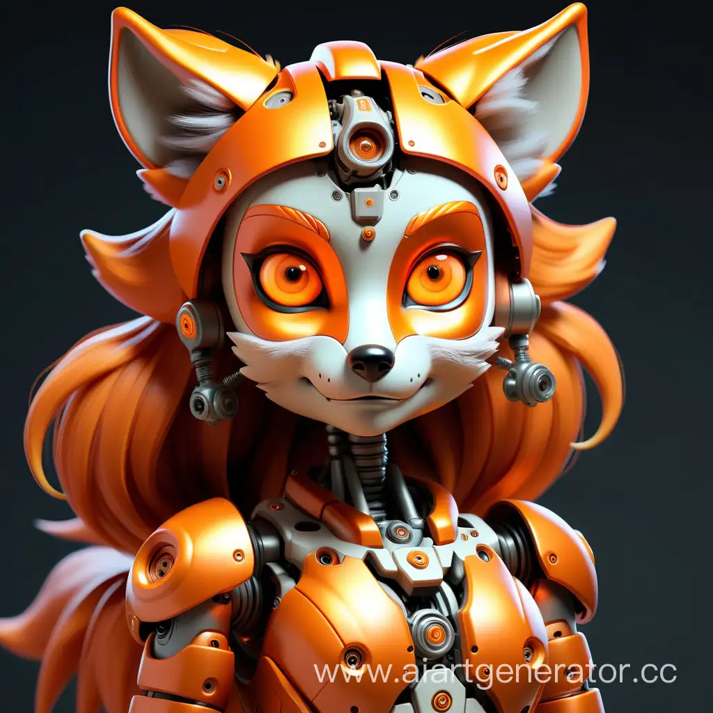 Orange-Fox-Robot-with-Glowing-Elements-and-Mechanical-Body