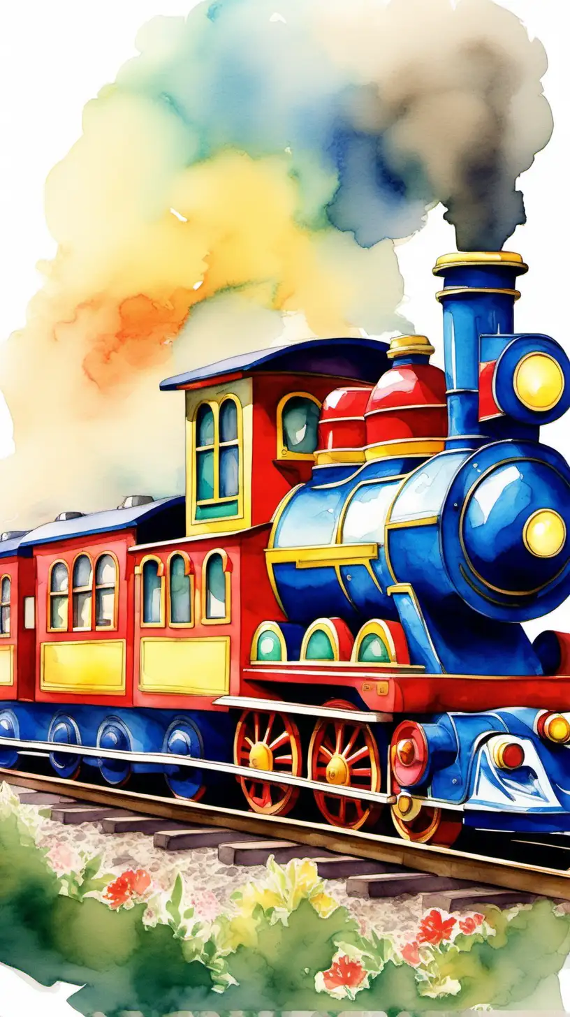 Whimsical LifeSize Toy Train Vibrant Colors in Dream Town