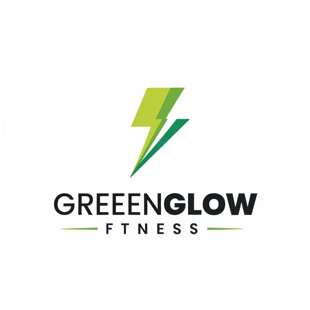 a logo design,with the text "GreenGlow Fitness", main symbol:Your destination for health and wellness,Moderate,be used in Sports Fitness industry,clear background