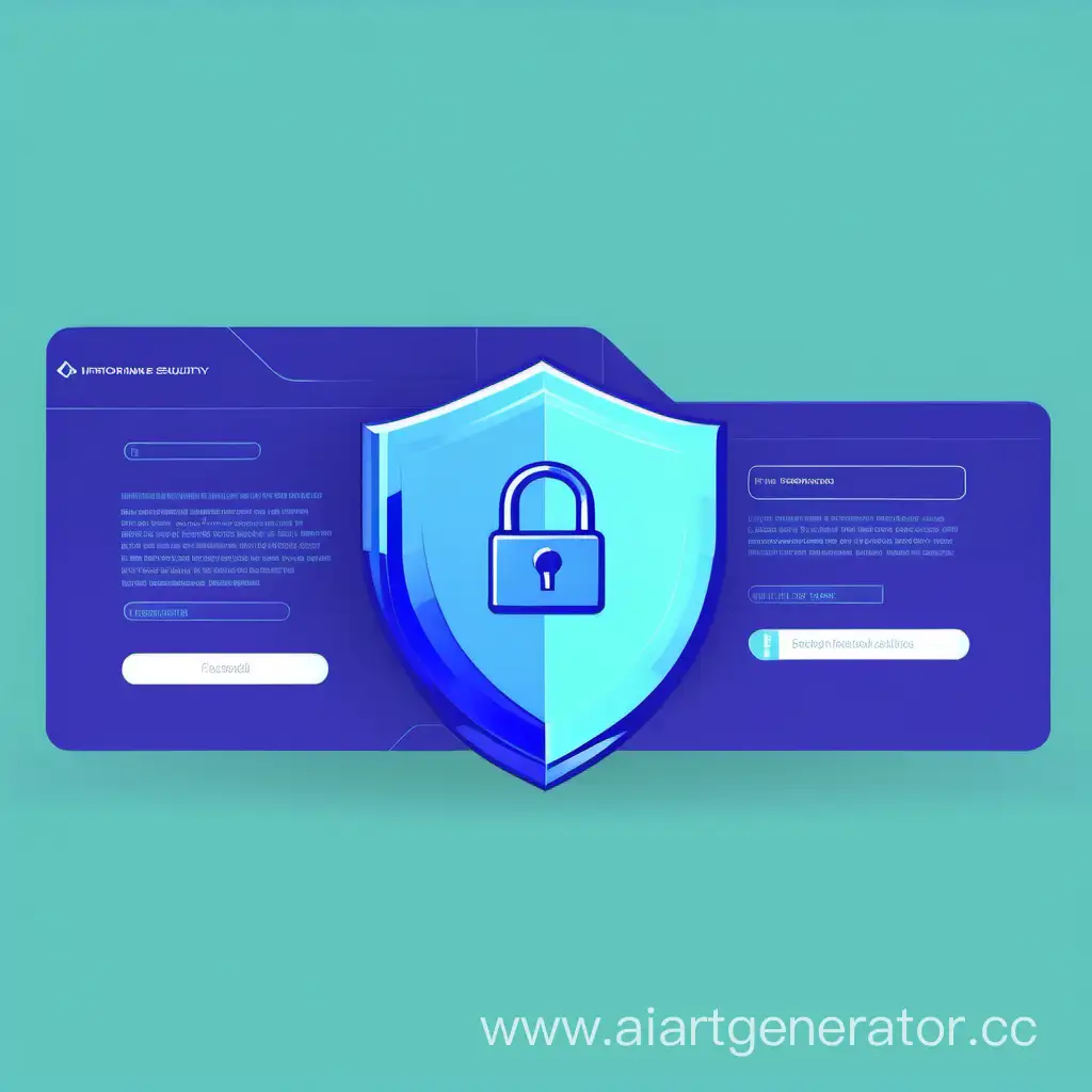 information security discord banner, blue-fiol colors