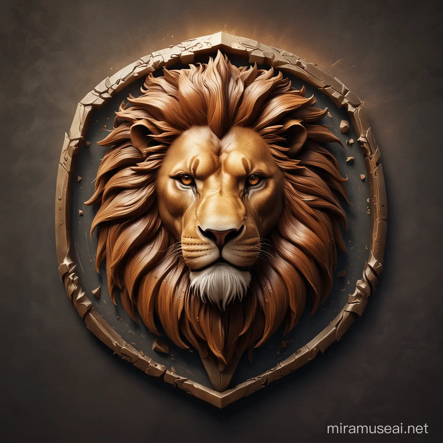 Majestic Lion Silhouette in Dramatic Logo Design