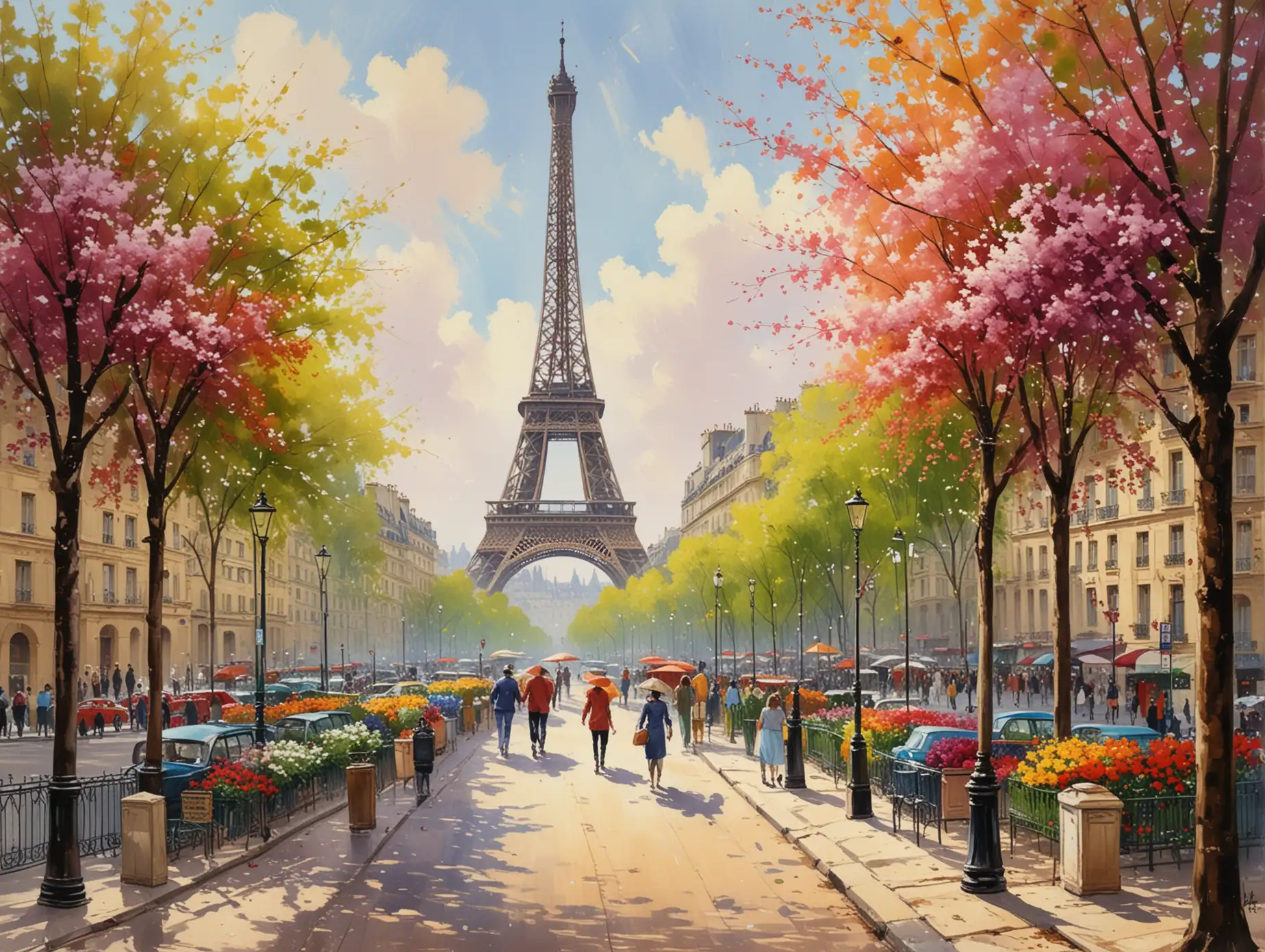 Paris in Spring Eiffel Tower Blossoms and Riverside Romance