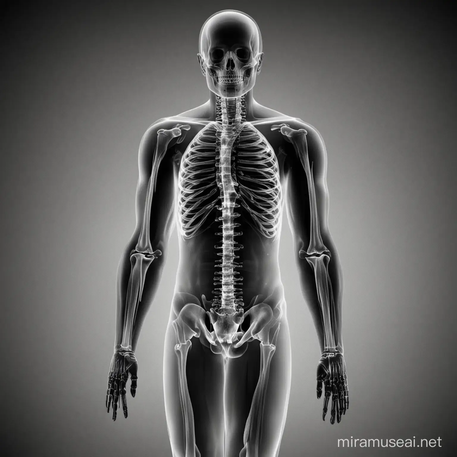Full Body XRay Scan Revealing Internal Anatomy