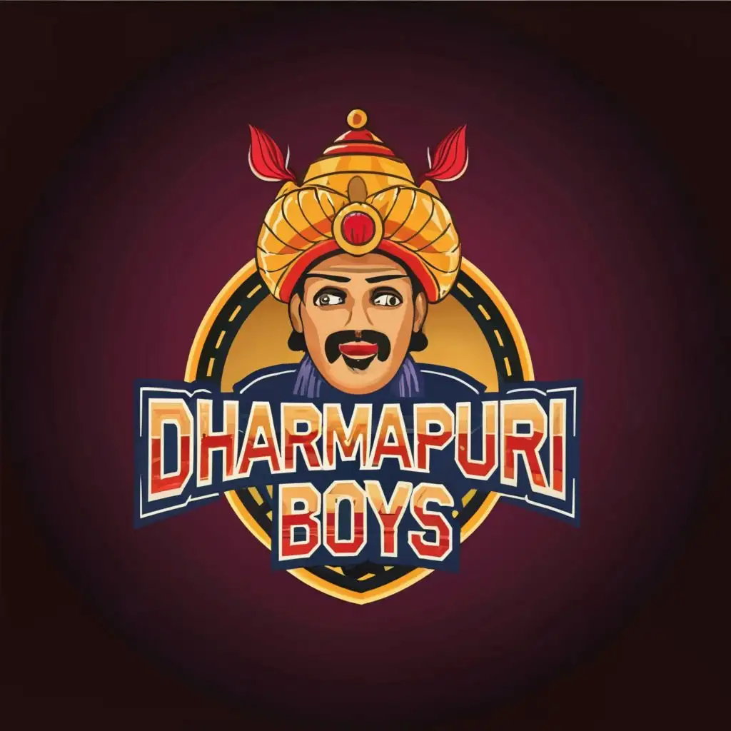 logo, entertainment channel, with the text "dharmapuri boys", typography, be used in Entertainment industry