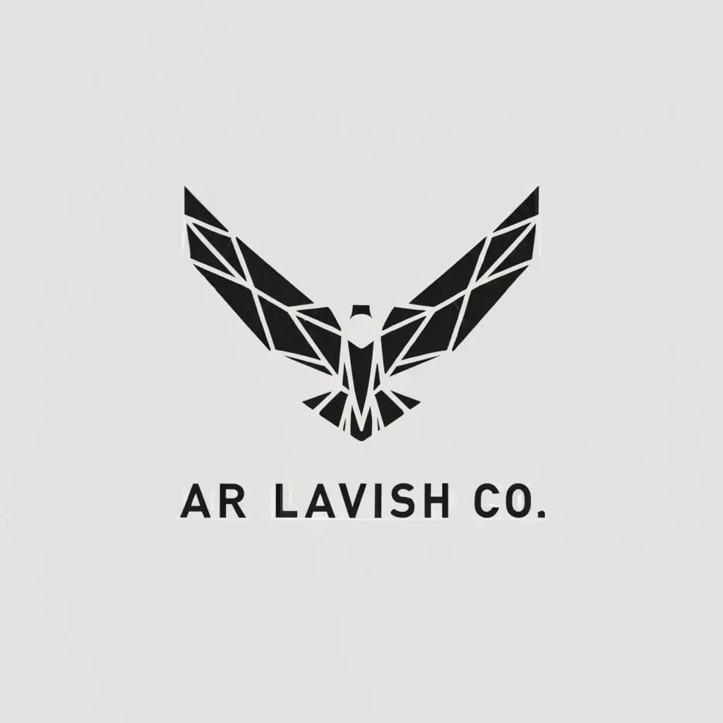 a logo design,with the text "Air Lavish Co.", main symbol:EAGLE with black and white logo,Minimalistic,clear background