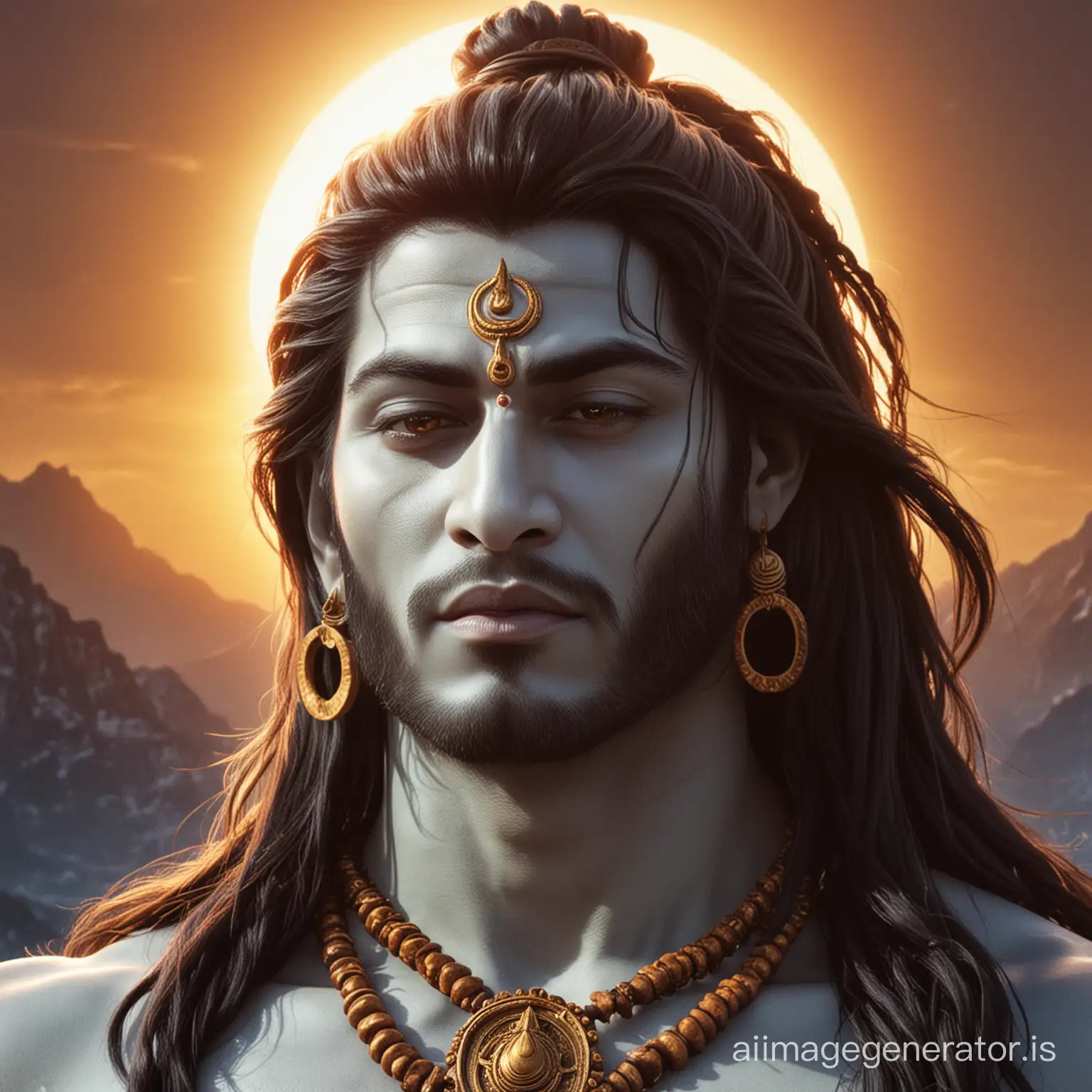 Mahadev listening  song on sky (sun view)