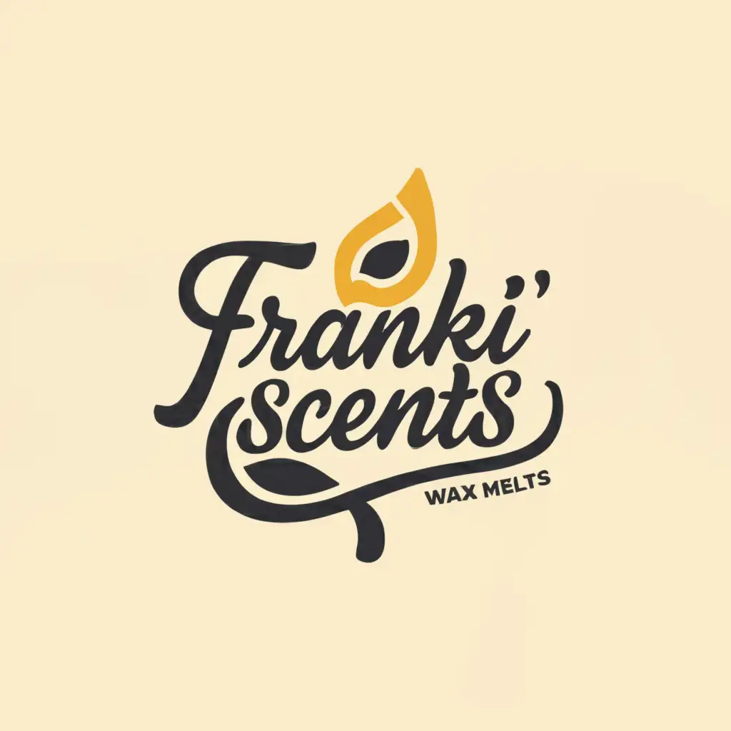 a logo design, with the text Franki'scents, main symbol: Wax Melts, Moderate, to be used in Home Family industry, clear background. Est. 2017