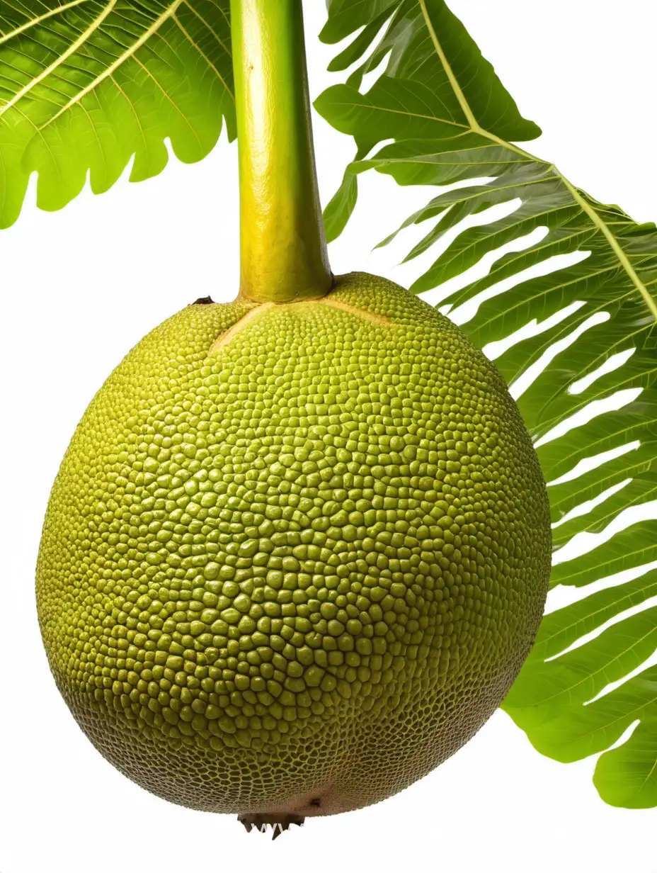 Breadfruit close up on white background