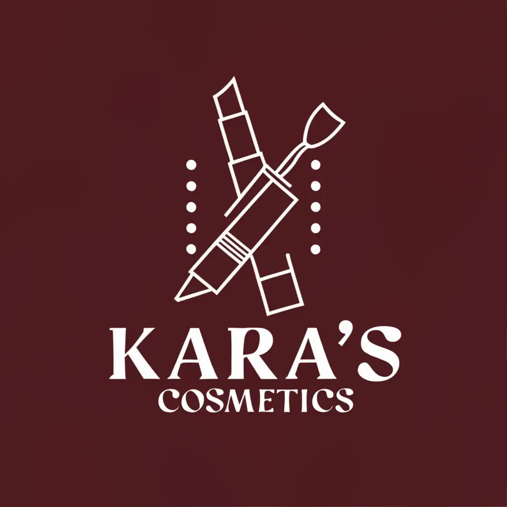 a logo design,with the text "kara's Cosmetics", main symbol:Cosmetics,Moderate,be used in Legal industry,clear background