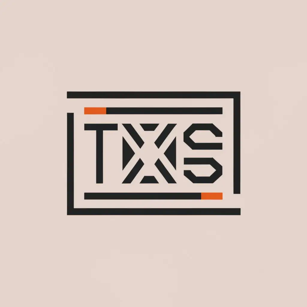 a logo design,with the text "Tryxsin", main symbol:TXS,Minimalistic,clear background