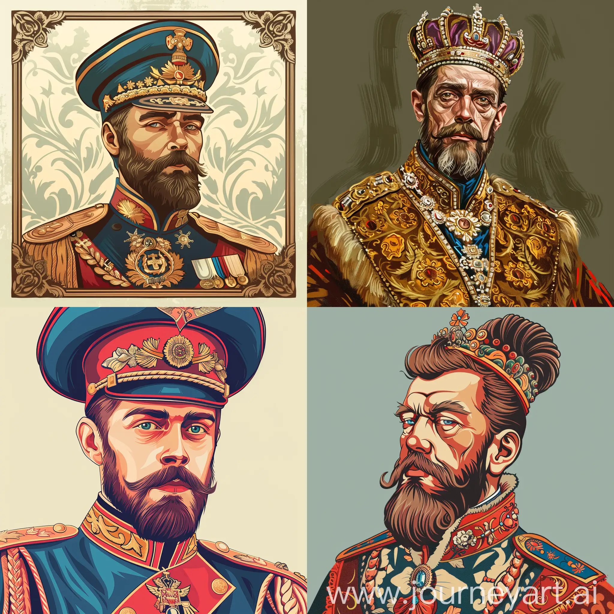 Flat-Sketch-Avatar-of-a-Russian-Tsar-Times-New-Roman-Portrait