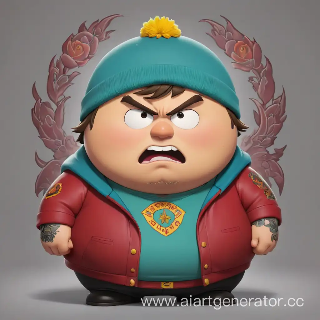 south park cartman with tattoos