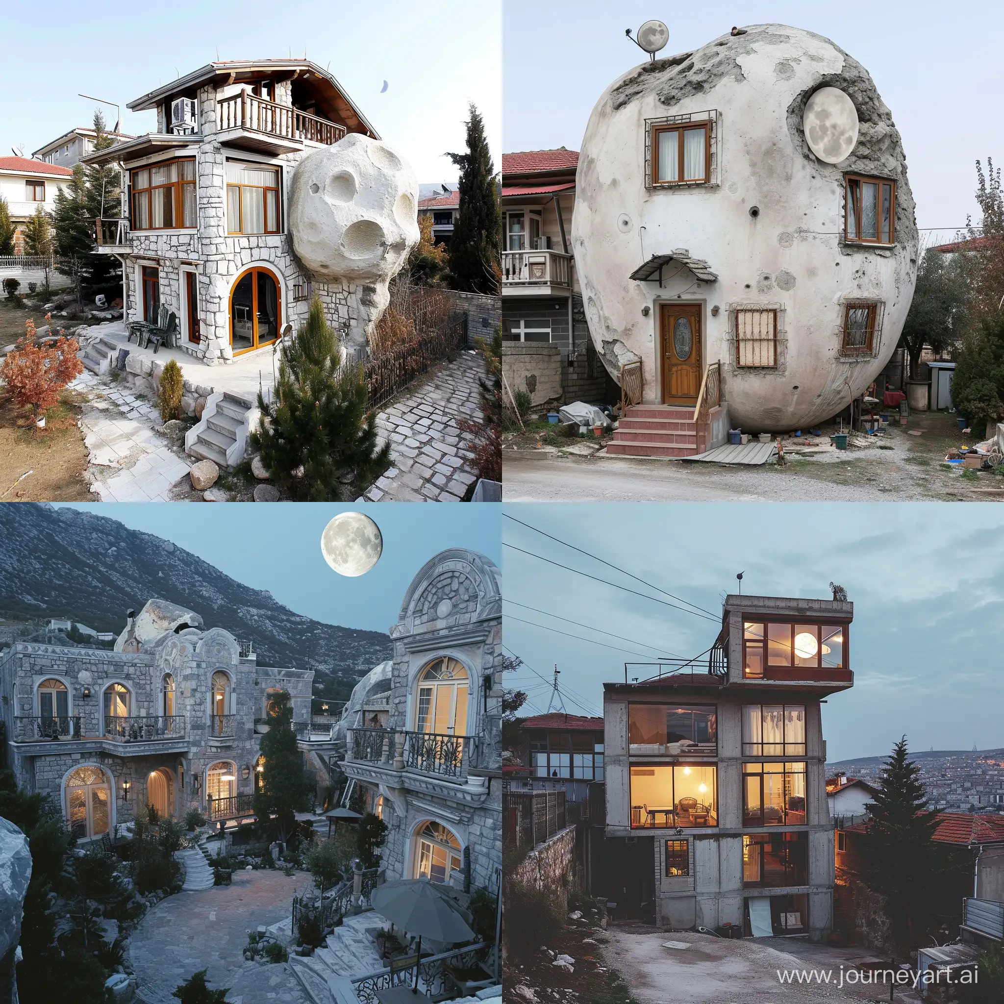 aya gitmiş insanların yaptığı türk evleri