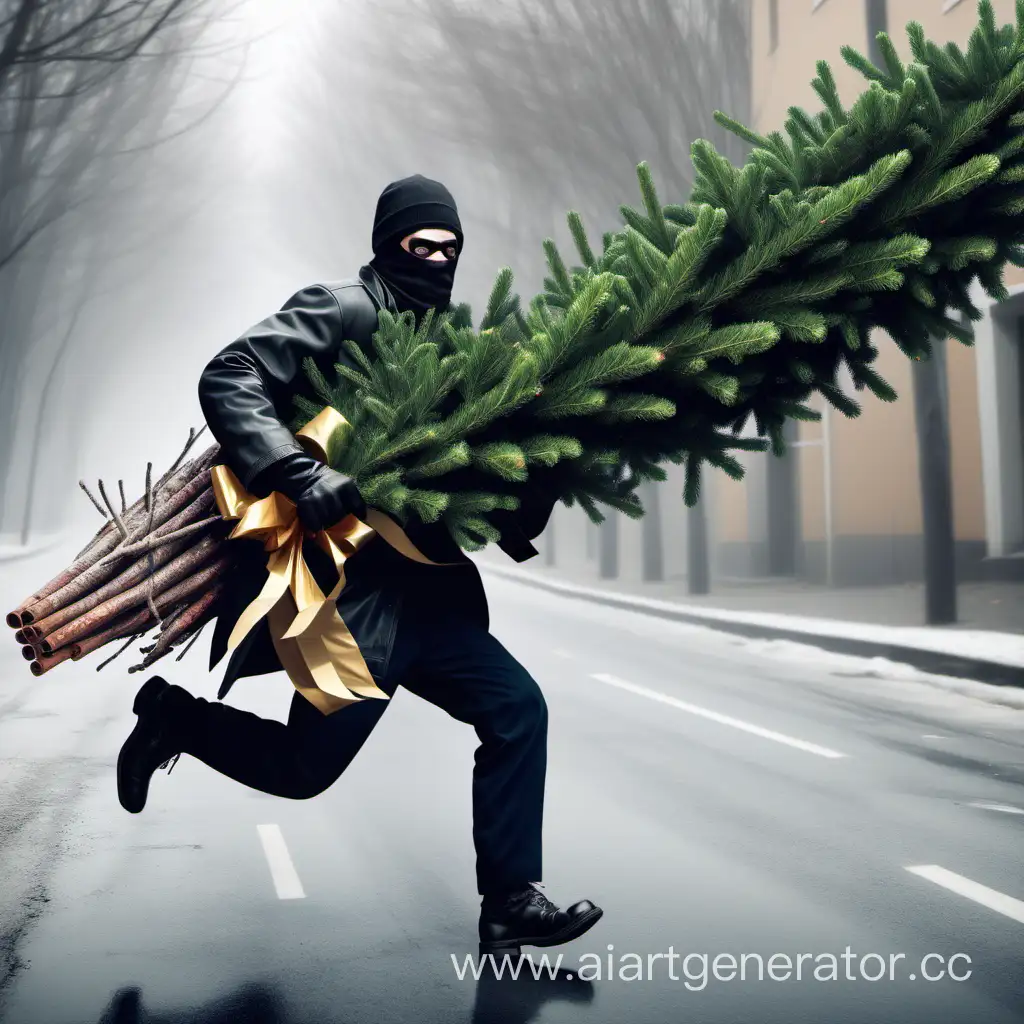 Festive-Heist-Robber-Sprinting-with-a-Christmas-Tree