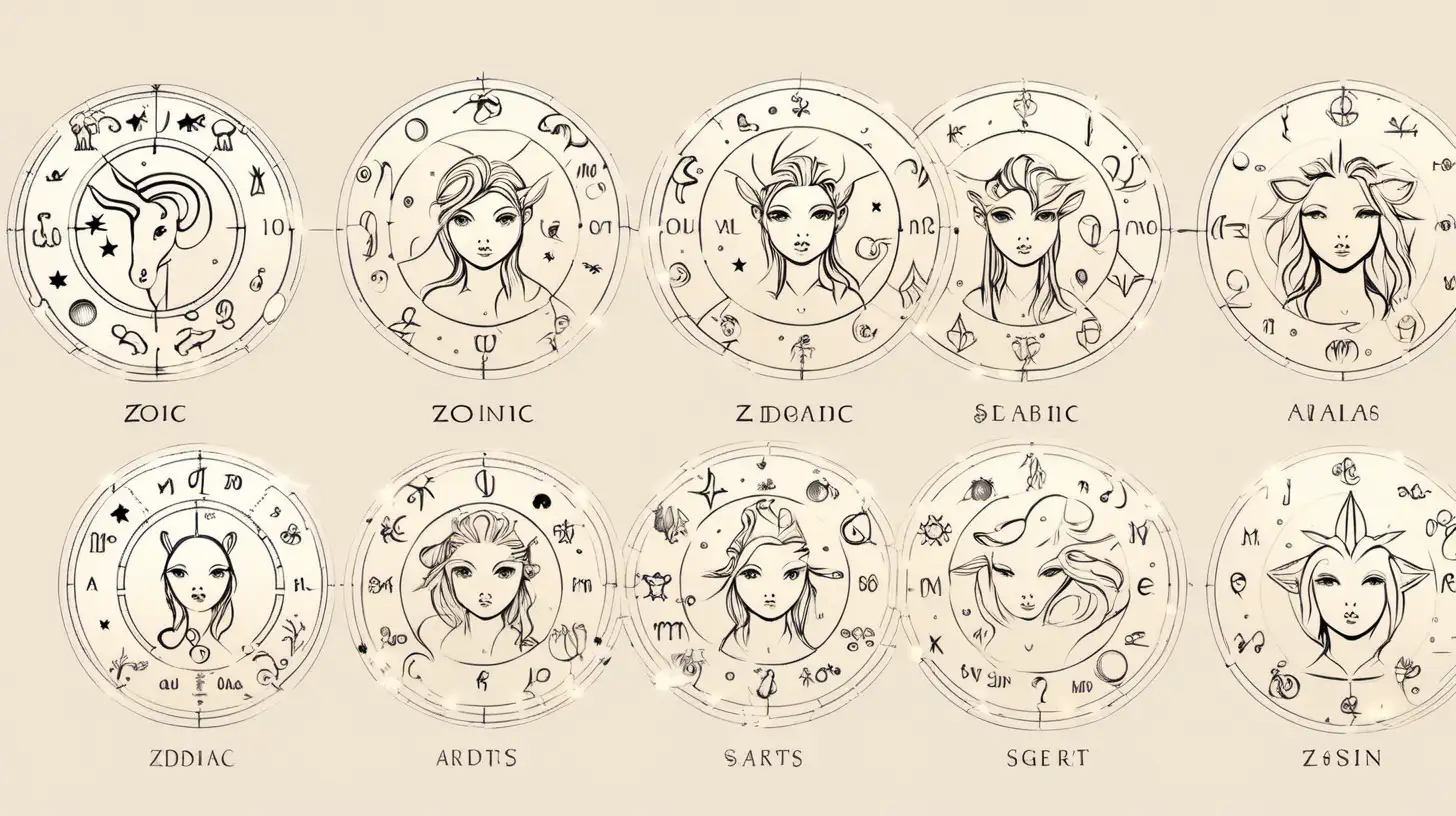 Dazzling Zodiac Sign Line Sets