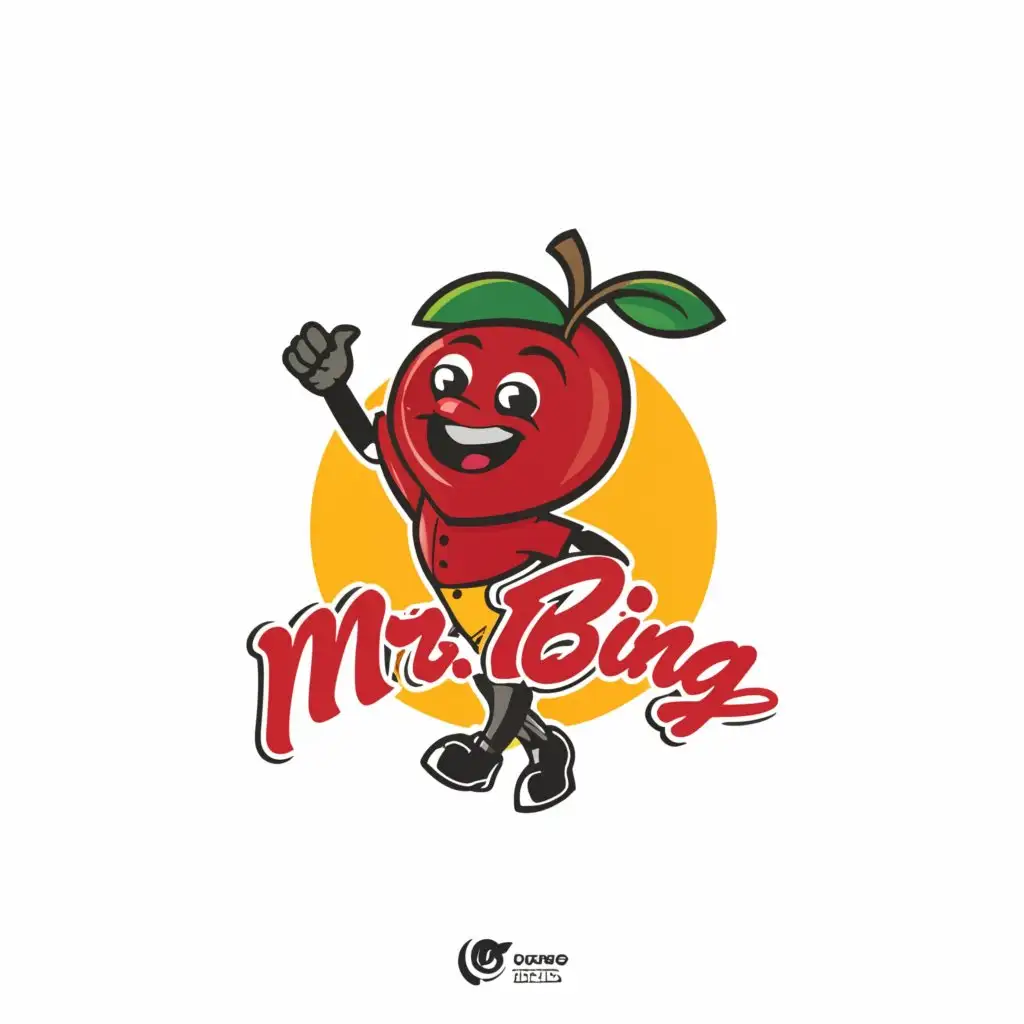 a logo design,with the text "Mr. Bing", main symbol:Baseball Cartoon,complex,clear background