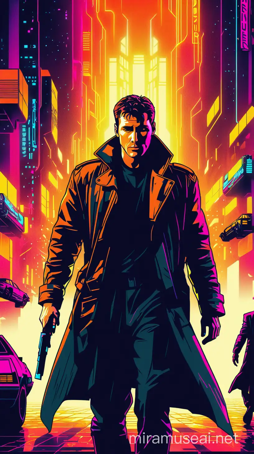 Blade Runner 80s Synthwave Art Neon Cityscape Tribute