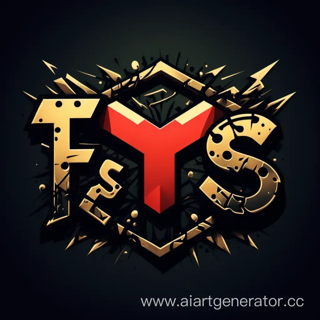 Логотип для youtube  " FTS "  в стиле анархии и видеоигр 