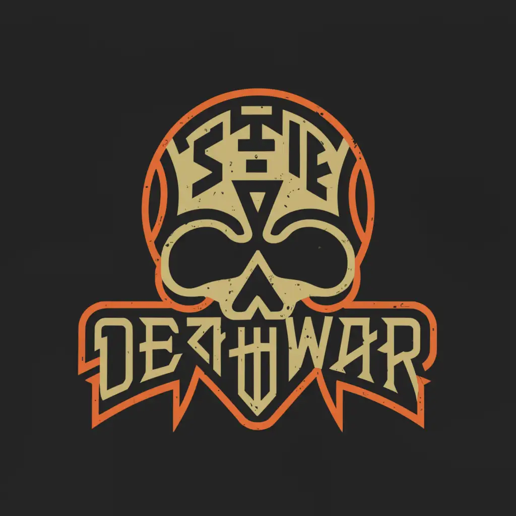 a logo design,with the text "Death War", main symbol:steve,complex,be used in Entertainment industry,clear background