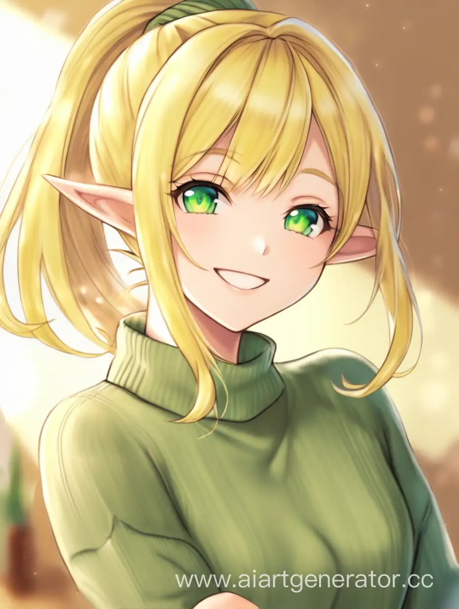 Enchanting-Elf-with-a-Sweet-Smile-in-Green-Sweater