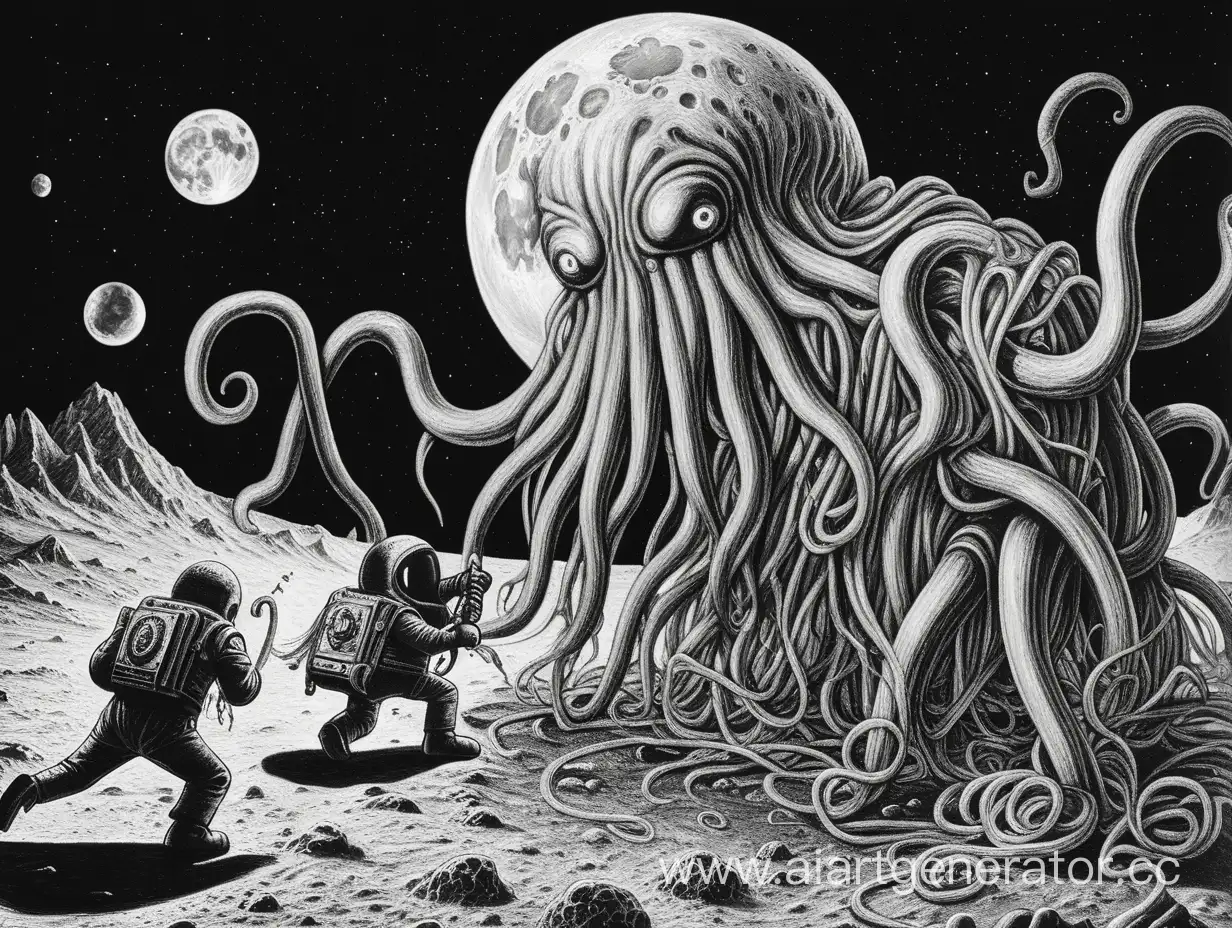 Epic-Battle-Spaghetti-Monster-vs-Cthulhu-on-the-Moon