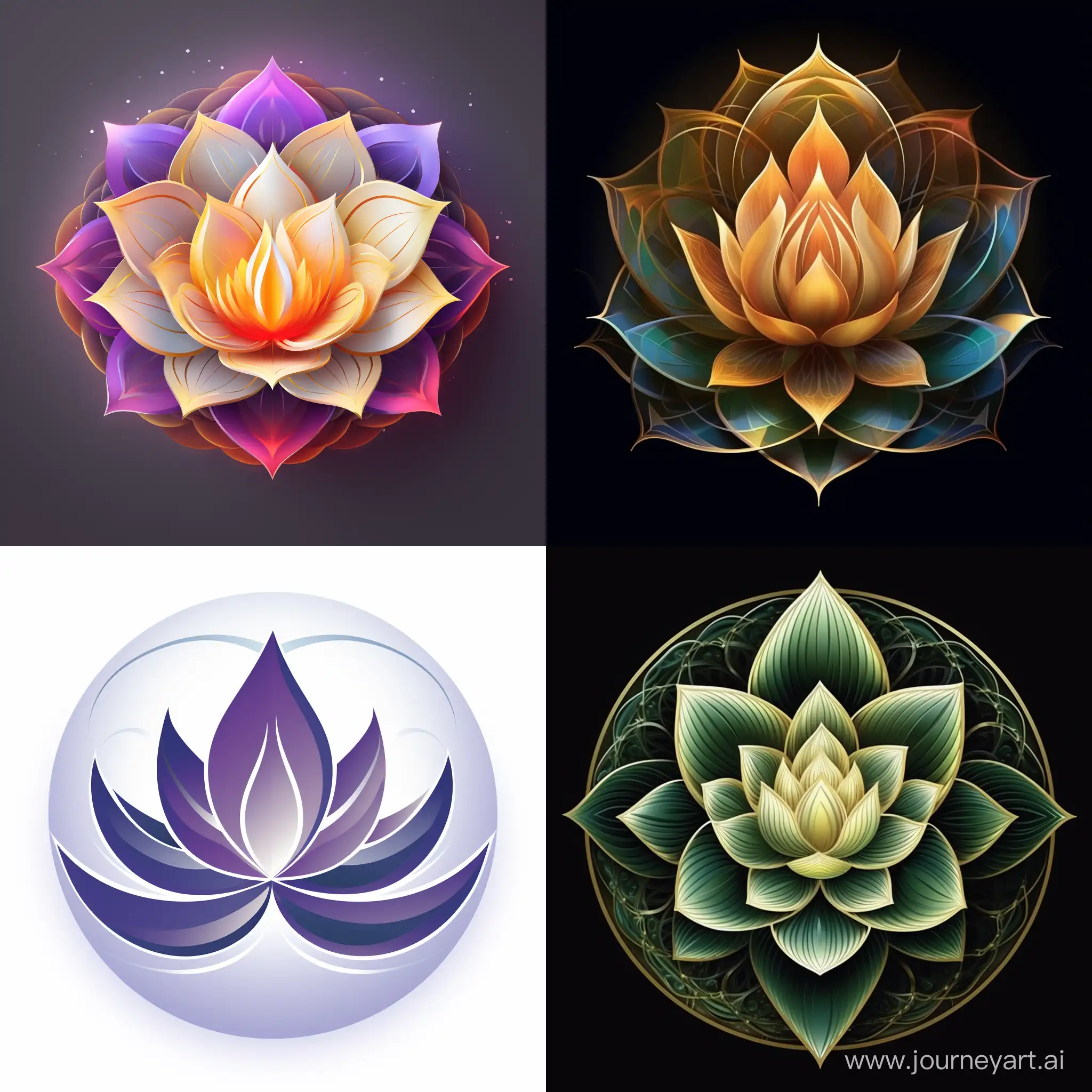 Sacred-Blossom-Unveiling-in-Round-Logo-Design