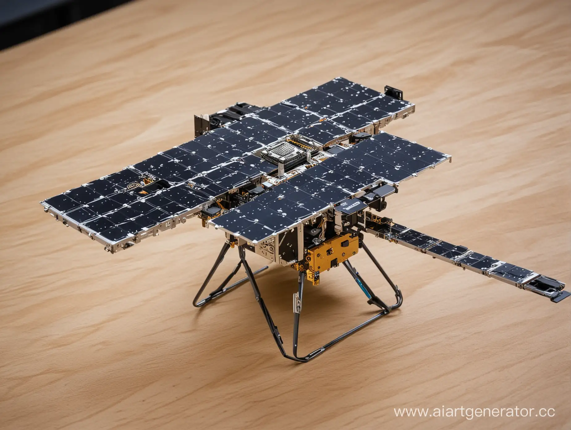 Satellite-Cubesat-on-Table-Futuristic-Space-Technology-Displayed-Indoors