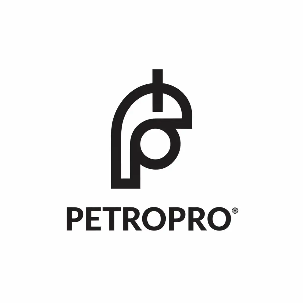 a logo design,with the text "PetroPro", main symbol:Pump,Minimalistic,clear background