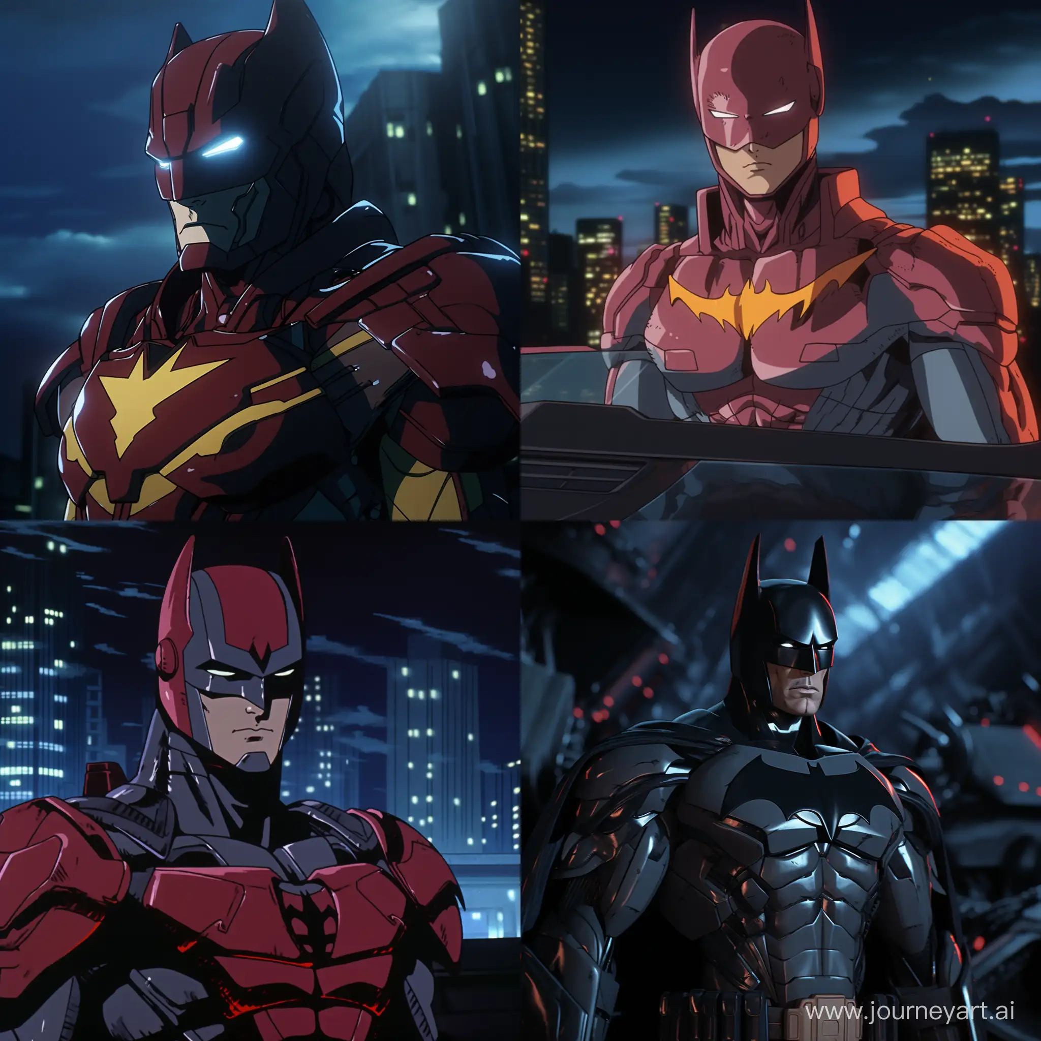 Retro-Anime-Fusion-Batman-in-Ironman-Costume