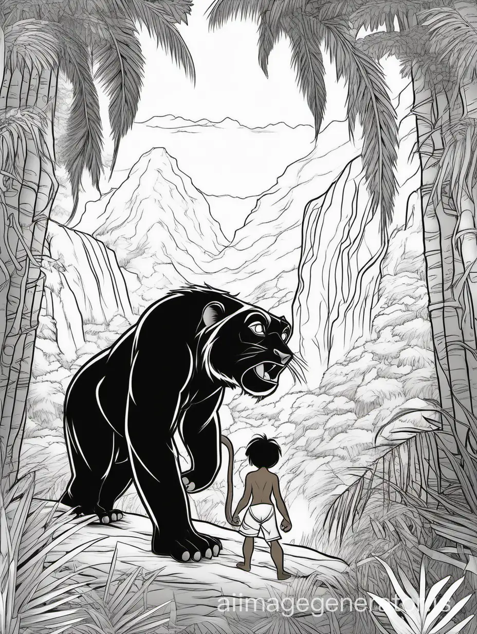 The Jungle Book Calendar (1994) Original Illustration Baloo and Mowgli  Signed by John Kurtz | The Cricket Gallery