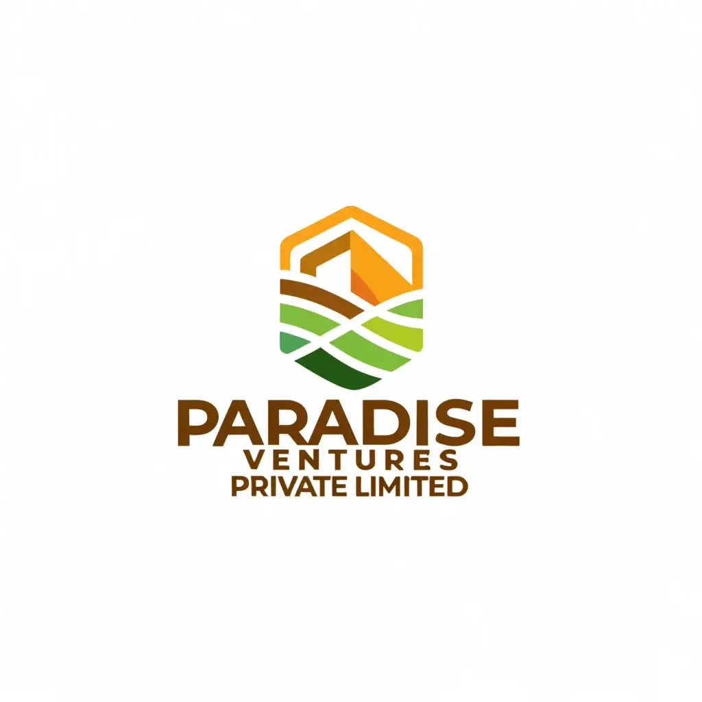 a logo design,with the text "Paradise ventures private limited", main symbol:land,Moderate,be used in Real Estate industry,clear background