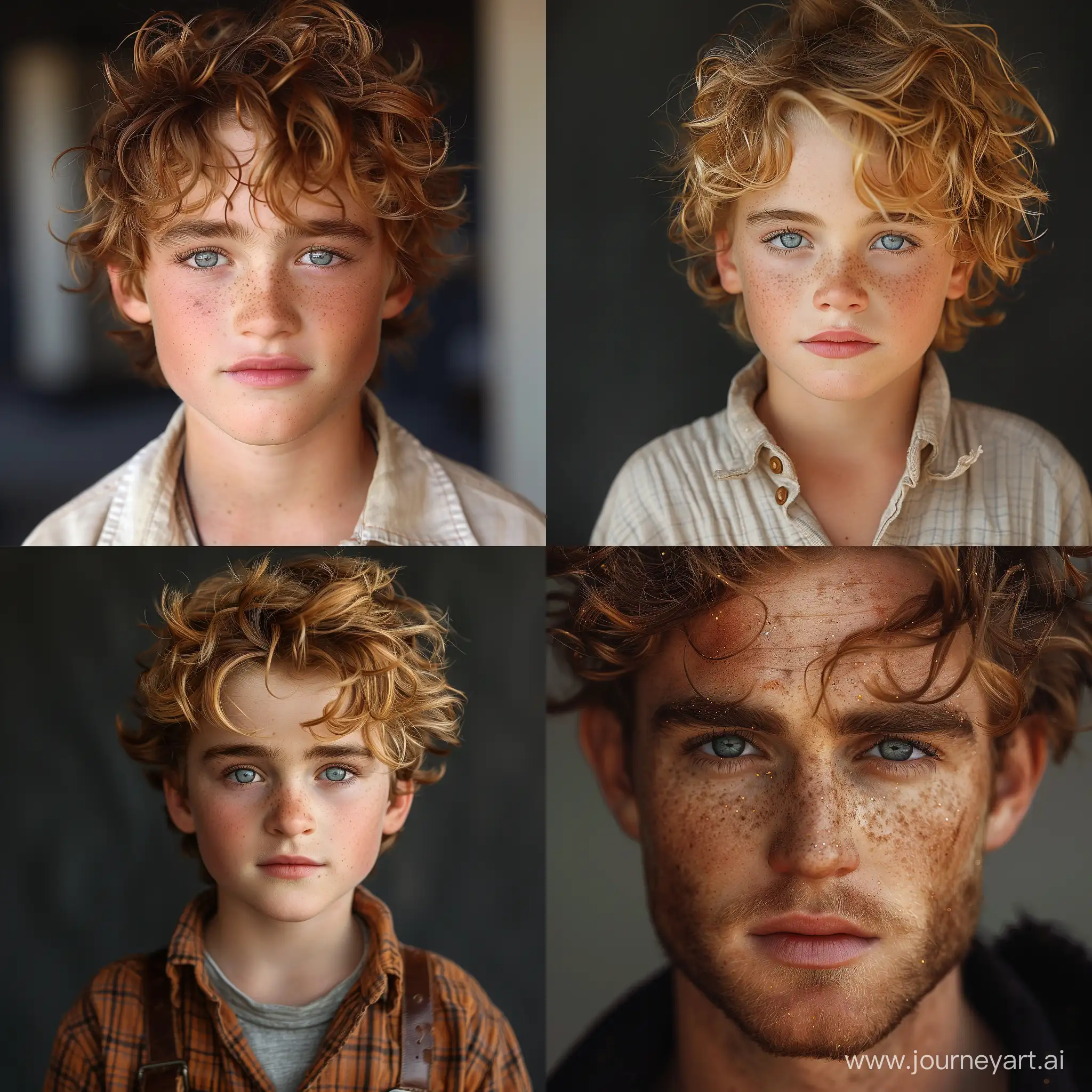 Young batman Robert Pattinson Childhood Portrait realistic beautiful --s 750 