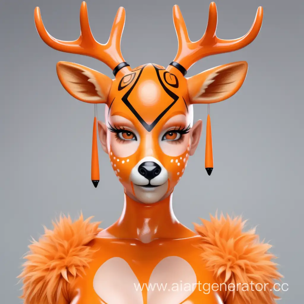 Cute-Latex-Furry-Girl-Deer-Playful-Orange-DeerThemed-Character-Art