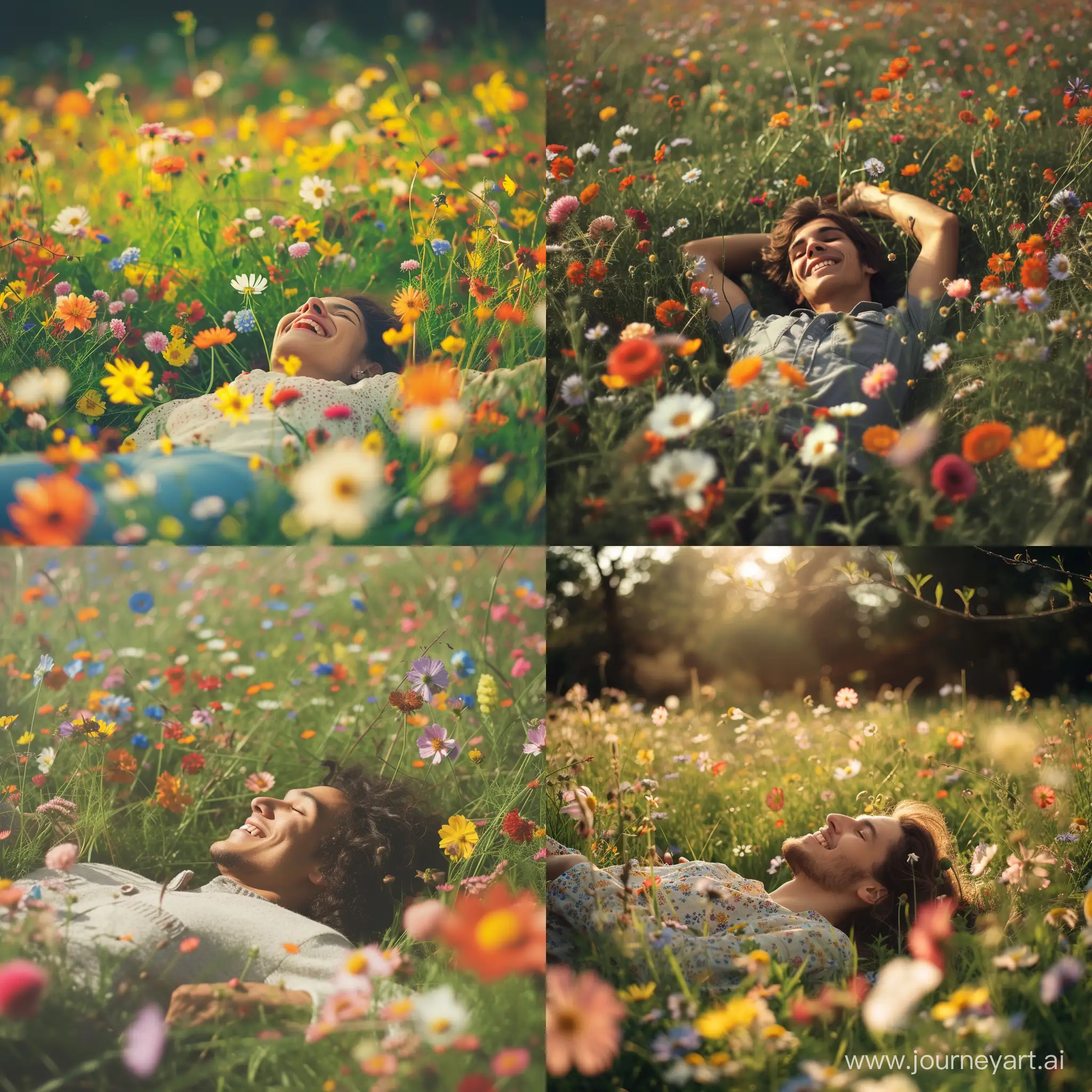 Joyful-Individual-Relaxing-in-a-Colorful-Meadow