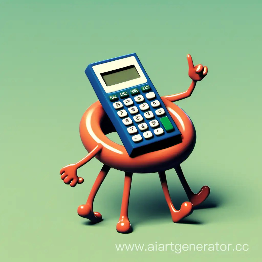 Whimsical-Cartoonish-Ring-with-Calculator-Legs