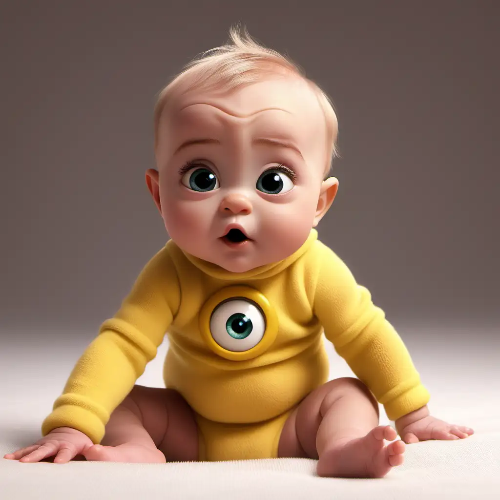 Adorable Yellow Baby Inspired by Pixar